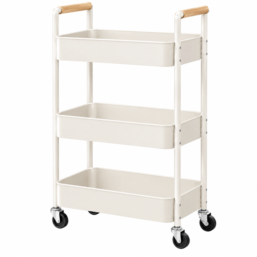 Wfdnjae™ Elin Three-Tier Rolling Utility Cart — detail view 1