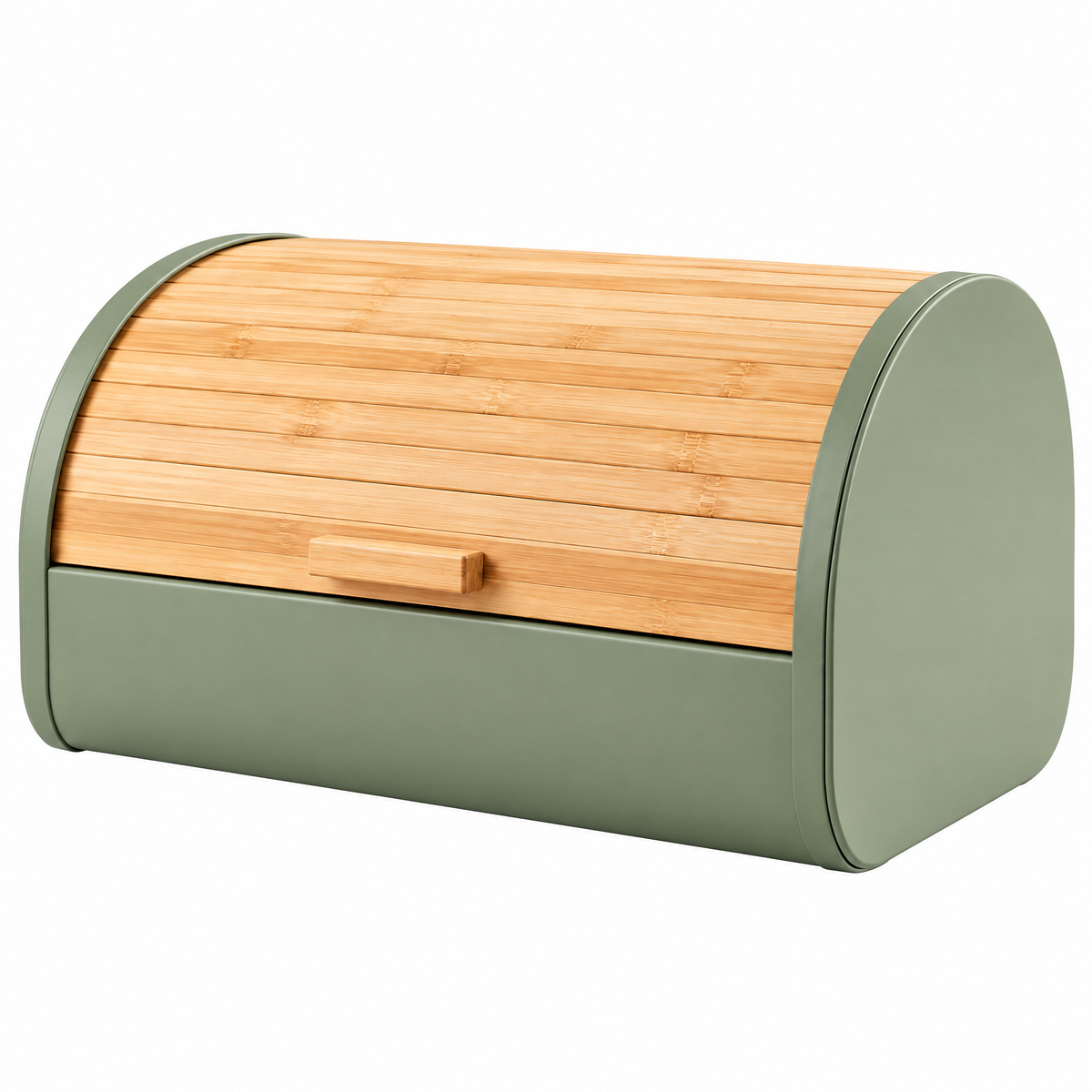 Wfdnjae™ Sage Roll-Top Bread Box with Bamboo Lid — detail view 1